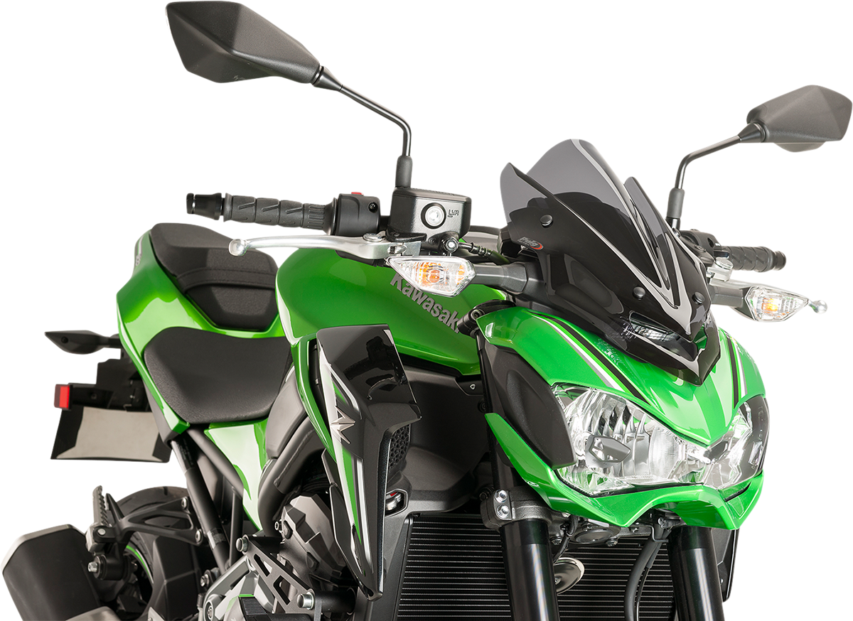 PUIG HI-TECH PARTS New Generation Windscreen - 15-1/4" - Dark Smoke - Z900 9689F