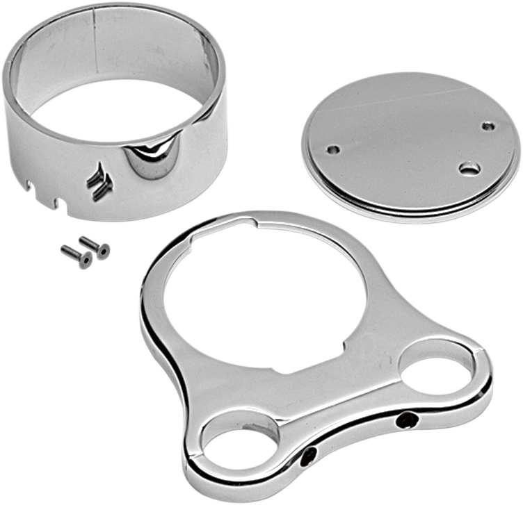 DRAG SPECIALTIES 1.25" T-Bar Single Gauge Mount - Chrome - For '00-'22 OEM Style Gauges 373864