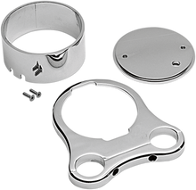 DRAG SPECIALTIES 1.25" T-Bar Single Gauge Mount - Chrome - For '00-'22 OEM Style Gauges 373864