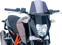 PUIG HI-TECH PARTS New Generation Windscreen - 10-1/2" - Dark Smoke - KTM 690 6009F