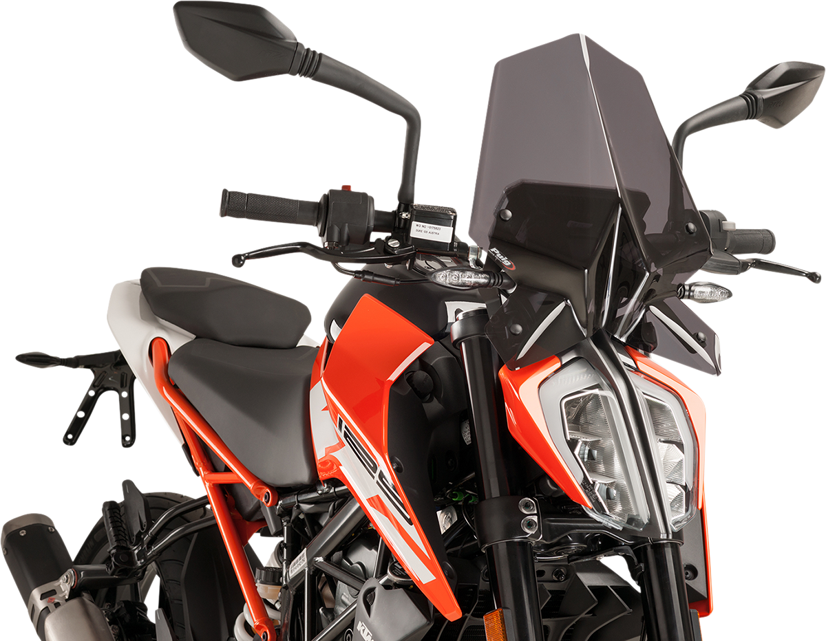 PUIG HI-TECH PARTS New Generation Windscreen - 16-1/4" - Dark Smoke - KTM 125/390 9514F