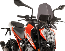 PUIG HI-TECH PARTS New Generation Windscreen - 16-1/4" - Dark Smoke - KTM 125/390 9514F
