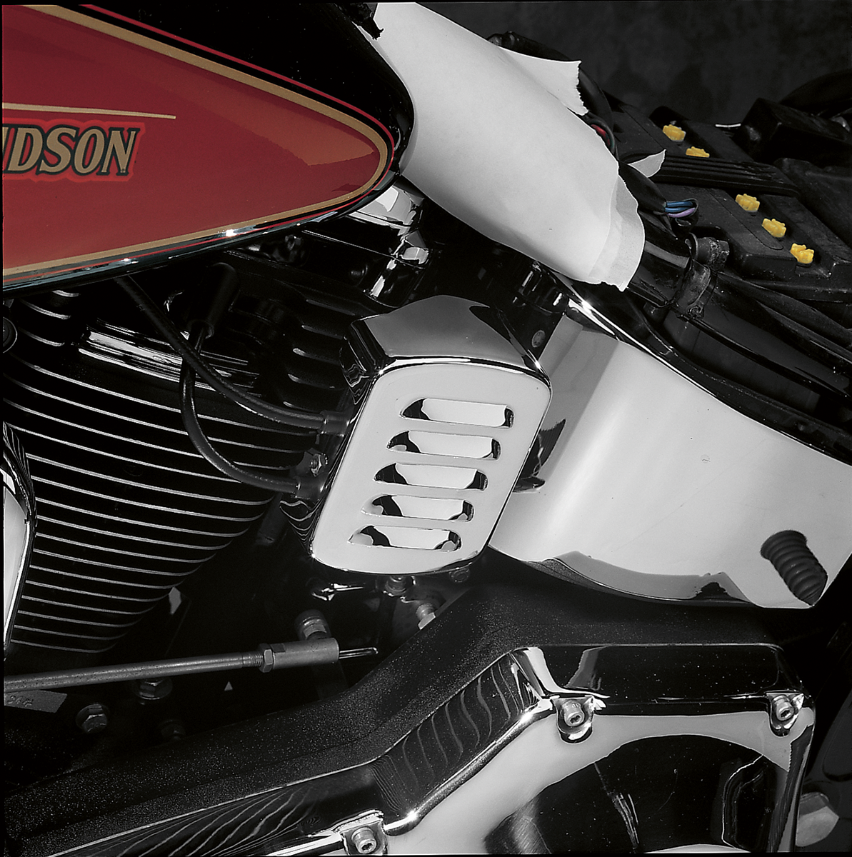 DRAG SPECIALTIES Coil Cover - Louvered - Chrome - Harley Davidson 13005