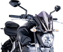 PUIG HI-TECH PARTS New Generation Windscreen - 11-5/8" - Dark Smoke - MT07 7015F