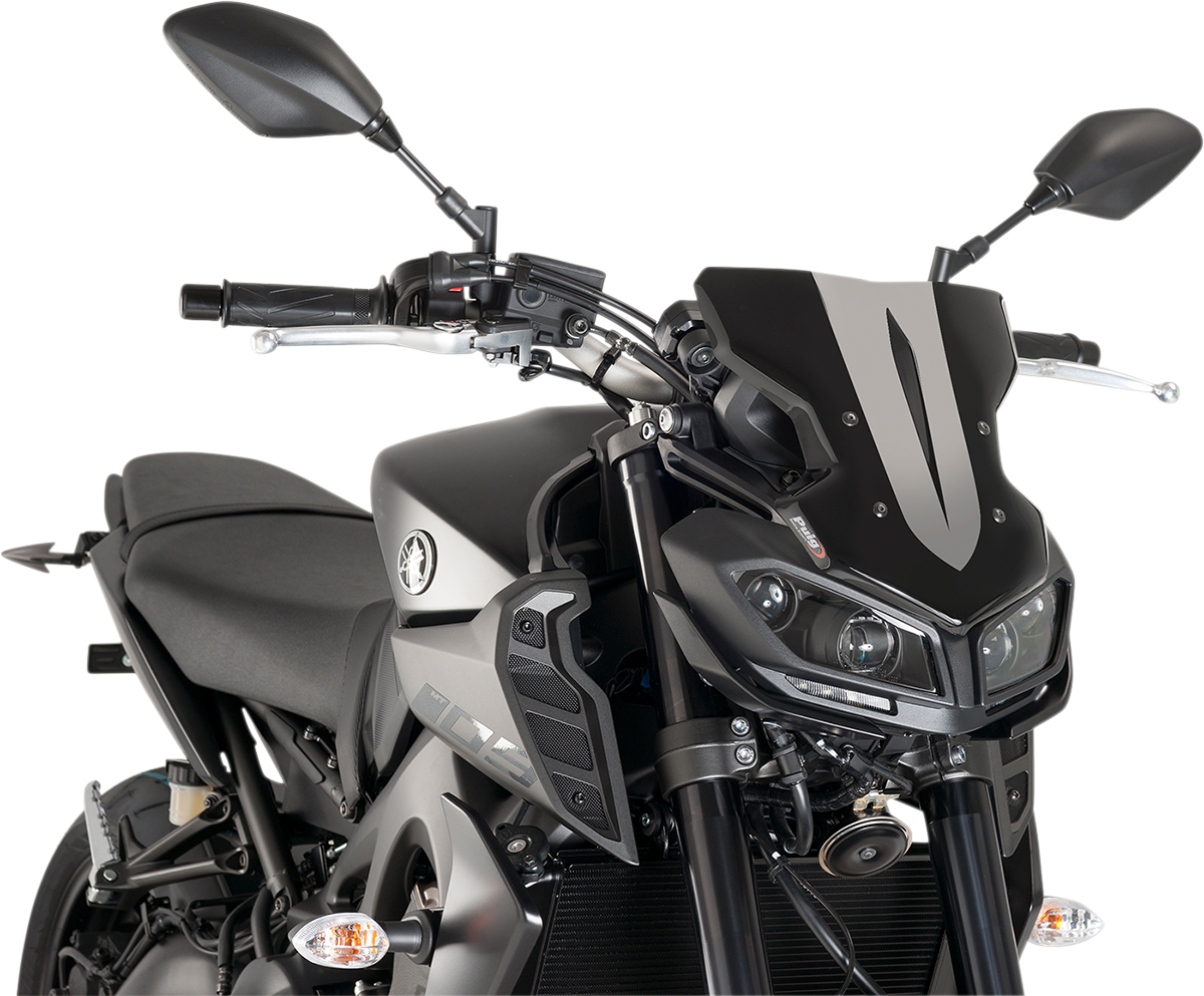 PUIG HI-TECH PARTS New Generation Windscreen - 11-1/2" - Black - MT09 9376N