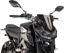PUIG HI-TECH PARTS New Generation Windscreen - 11-1/2" - Black - MT09 9376N