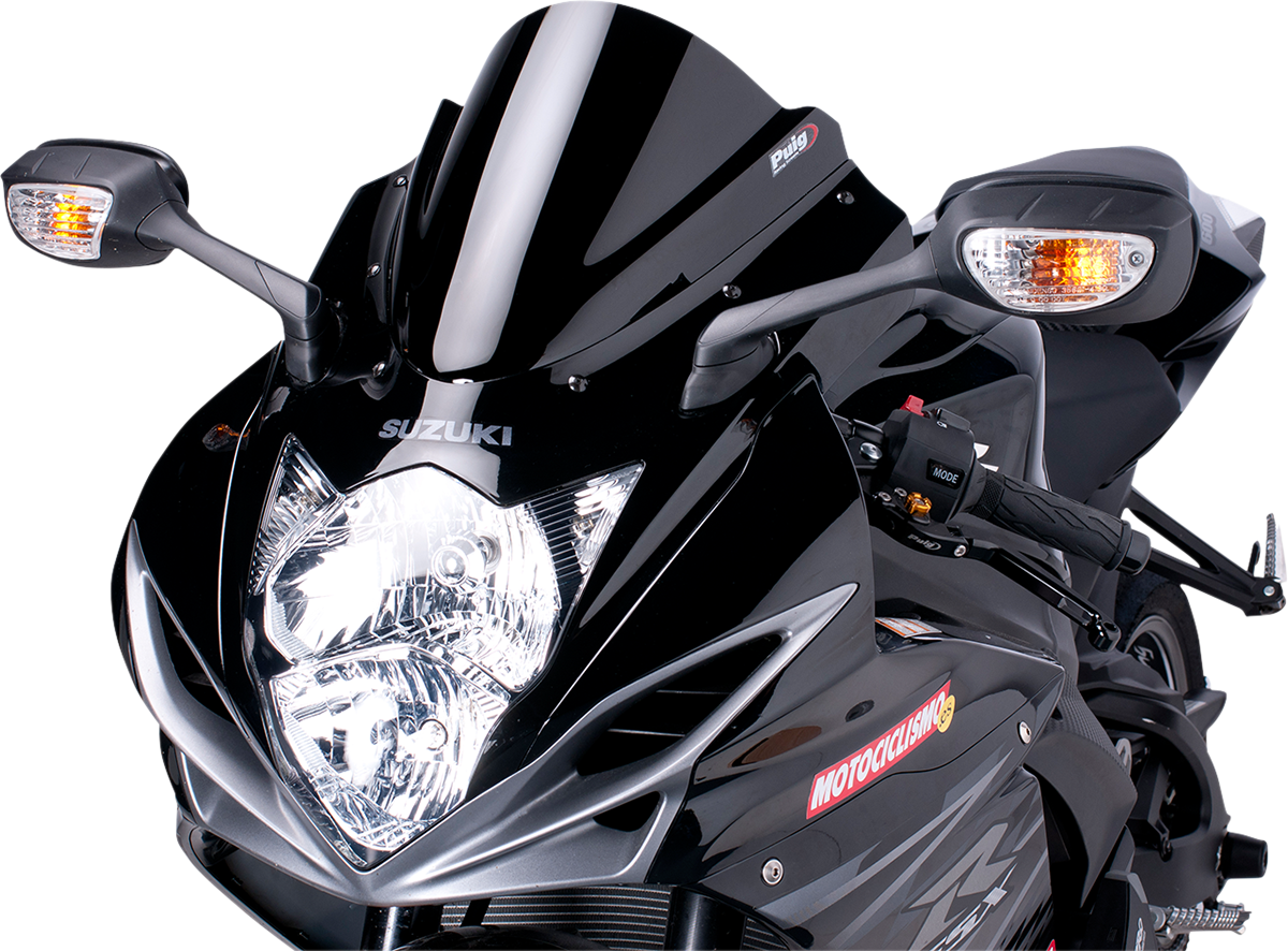 PUIG HI-TECH PARTS Race Windscreen - 11" - Black - Suzuki 5605N