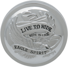 DRAG SPECIALTIES "Live to Ride" Gas Cap - Vented - Chrome 72644