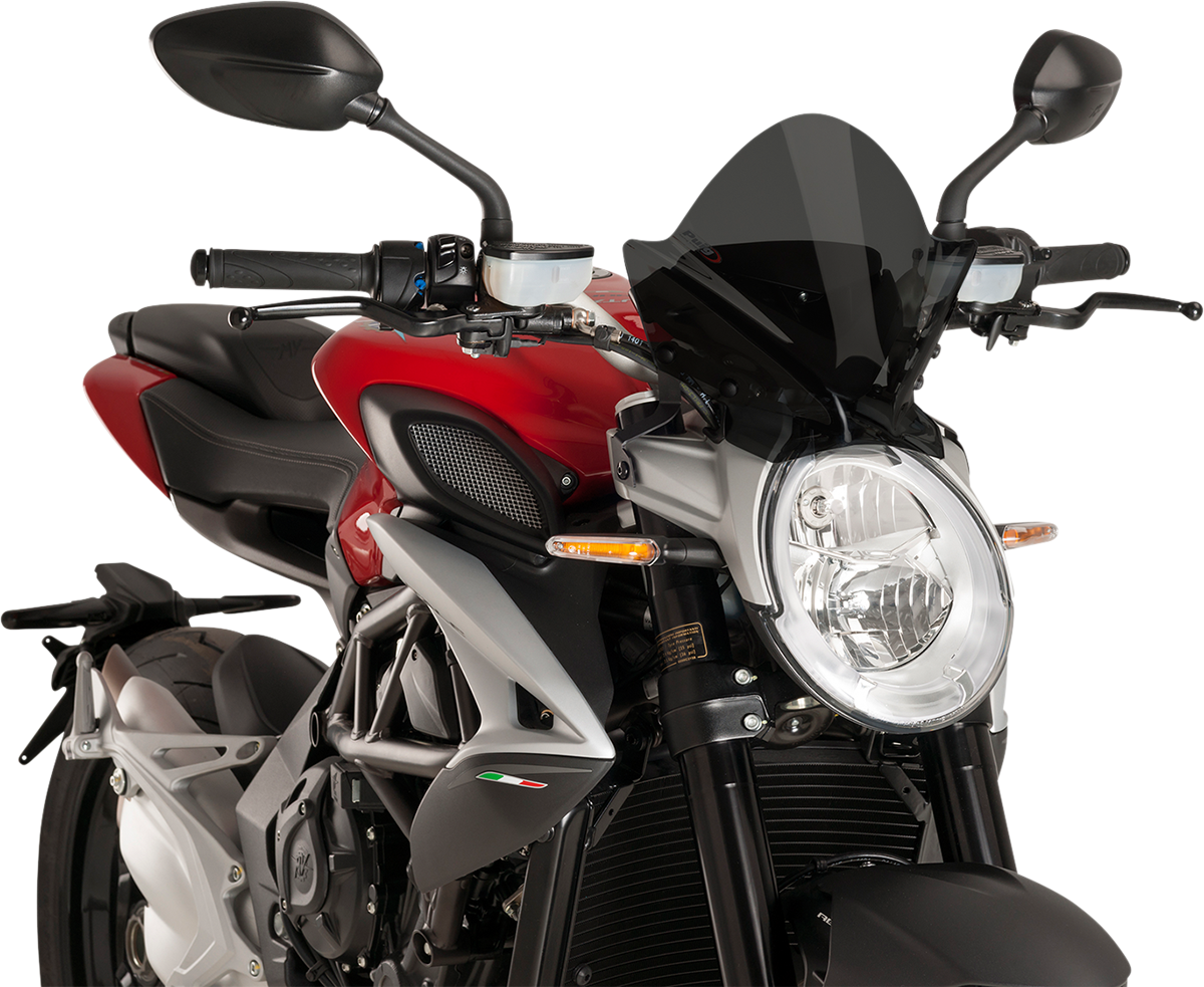 PUIG HI-TECH PARTS New Generation Windscreen - 10-1/2" - Dark Smoke - Brutale 800 9011F