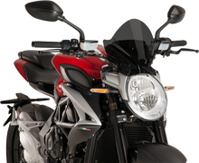 PUIG HI-TECH PARTS New Generation Windscreen - 10-1/2" - Dark Smoke - Brutale 800 9011F