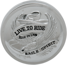 DRAG SPECIALTIES "Live to Ride" Gas Cap - Non-Vented - Chrome 72643