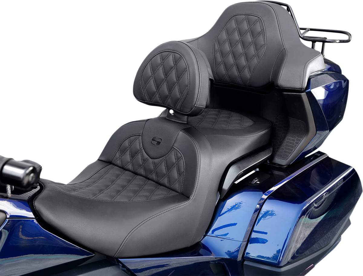 SADDLEMEN Lattice Stitched Tour-Pak Passenger Pad - GL H18-07-TPACK-LS