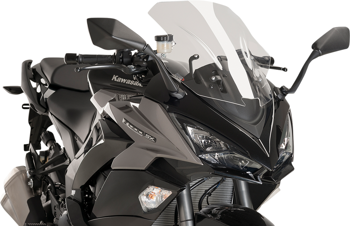 PUIG HI-TECH PARTS Race Windscreen - 18-1/2" - Clear - Kawasaki 9408W