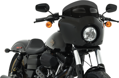 MEMPHIS SHADES Road Warrior Windshield - Vented - Dark Black Smoke - 7" MEP87210