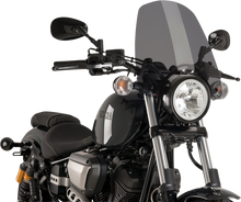 PUIG HI-TECH PARTS Touring Naked New Generation Windscreen - 18-7/8" - Dark Smoke - Yamaha 9438F