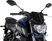 PUIG HI-TECH PARTS Naked Sport Windscreen - 9" - Carbon - Yamaha 9666C