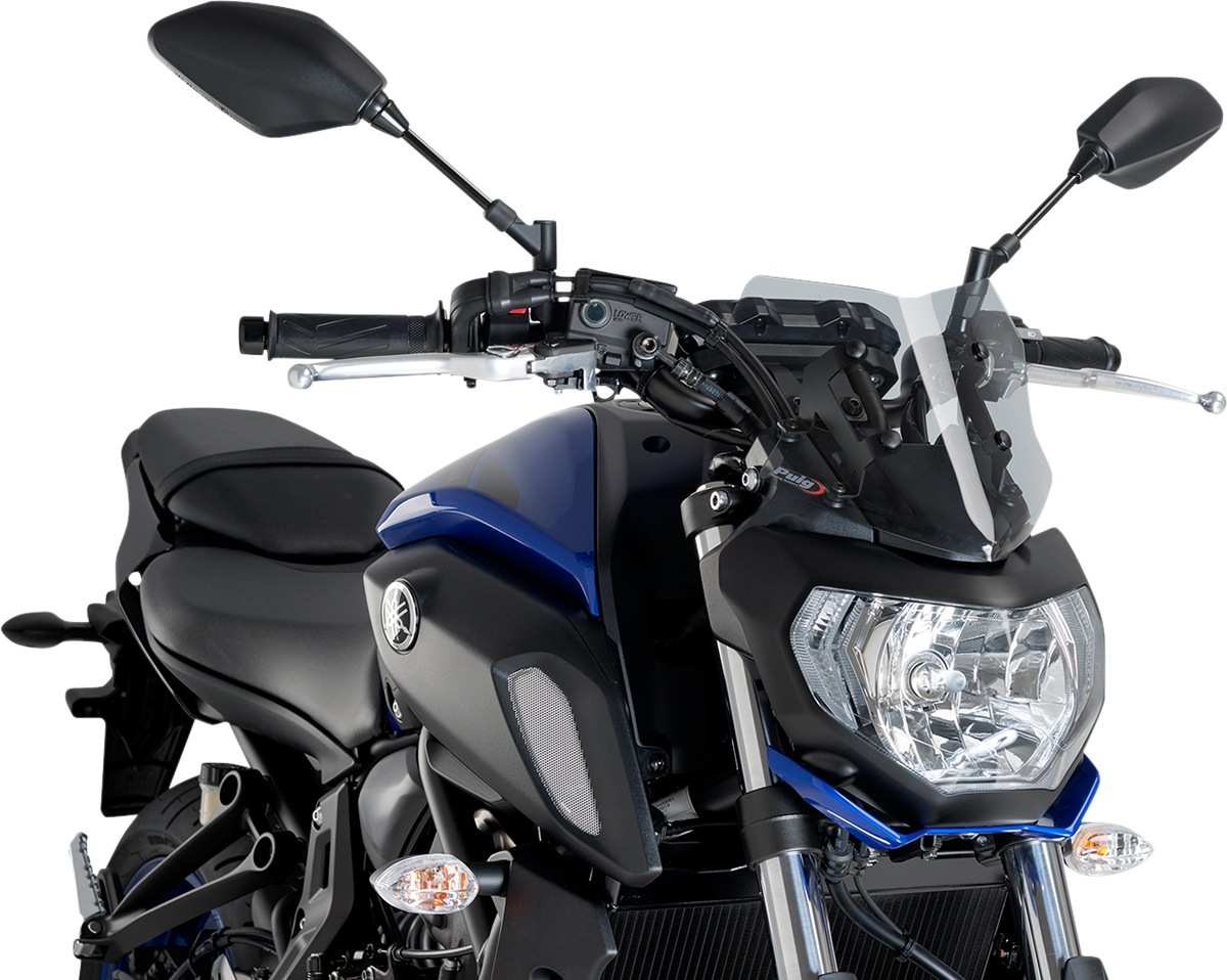 PUIG HI-TECH PARTS Naked Sport Windscreen - 9" - Smoke - Yamaha 9666H