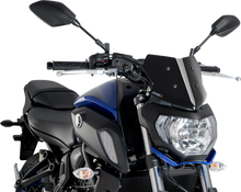 PUIG HI-TECH PARTS Naked Sport Windscreen - 9" - Black - Yamaha 9666N