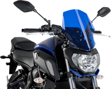 PUIG HI-TECH PARTS Naked Touring Windscreen - 14-1/4" - Blue - Yamaha 9667A