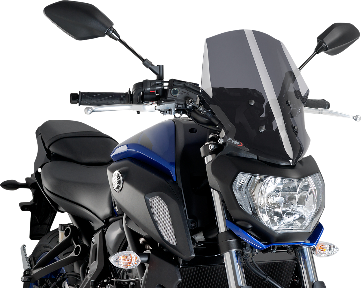 PUIG HI-TECH PARTS Race Windscreen - 14-1/4" - Dark Smoke - Tour - Yamaha 9667F