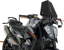 PUIG HI-TECH PARTS New Generation Windscreen - 16-1/4" - Black - KTM 9668N