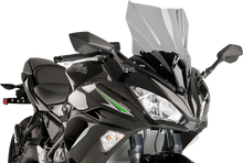 PUIG HI-TECH PARTS Race Windscreen - 17-3/4" - Smoke - Kawasaki 9711H