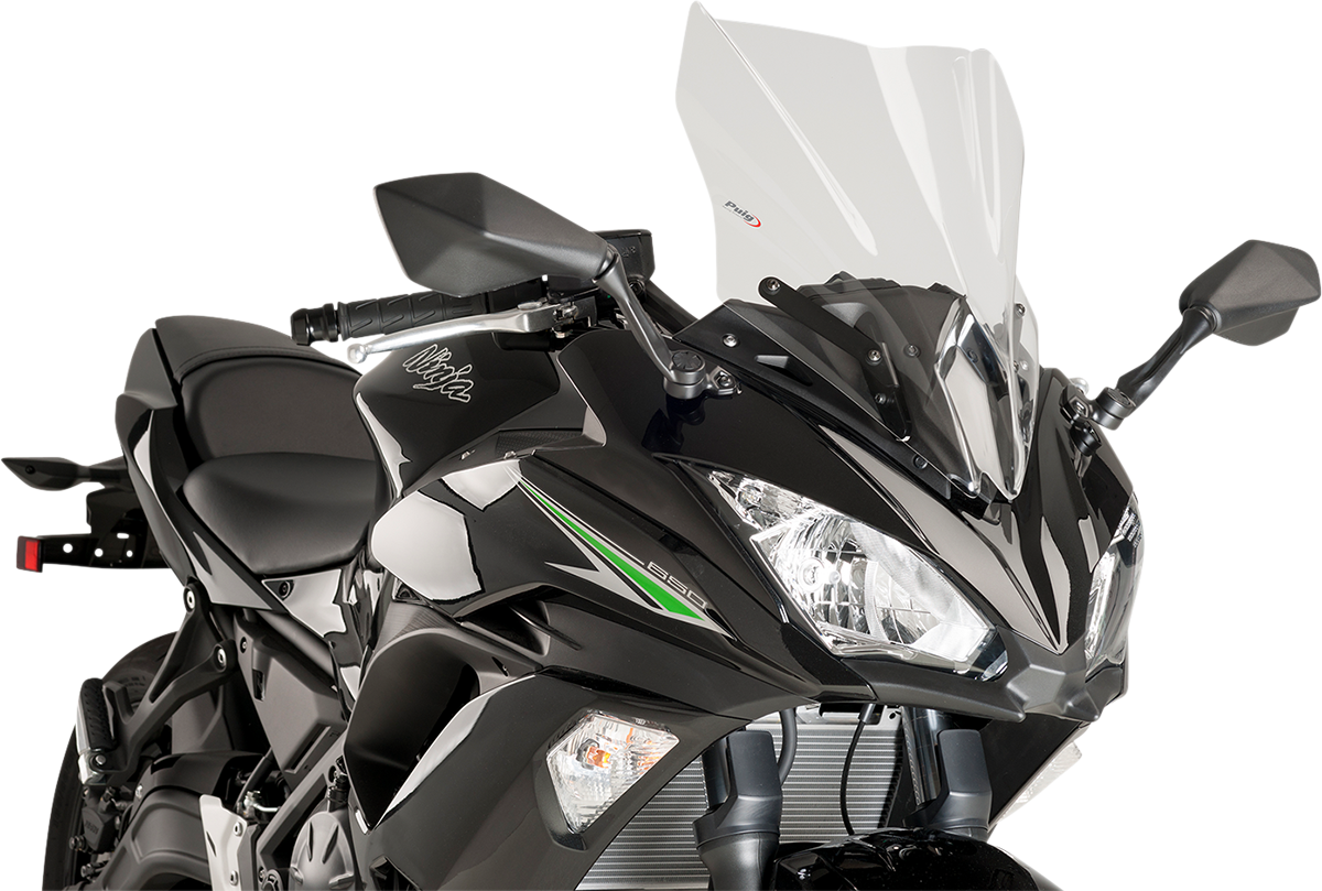 PUIG HI-TECH PARTS Race Windscreen - 17-3/4" - Clear - Kawasaki 9711W