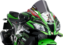 PUIG HI-TECH PARTS Race Windscreen - 14-1/4" - Dark Smoke - Kawasaki 9849F