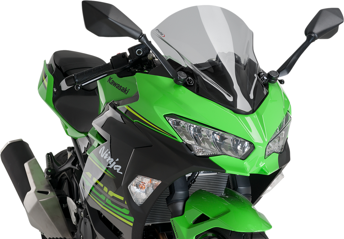 PUIG HI-TECH PARTS Race Windscreen - 15-3/4" - Smoke - Kawasaki 9976H