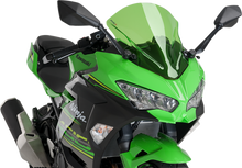 PUIG HI-TECH PARTS Race Windscreen - 15-3/4" - Green - Kawasaki 9976V