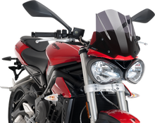 PUIG HI-TECH PARTS New Generation Sport Windscreen - 12-1/4" - Dark Smoke - Street Triple 765 9999F