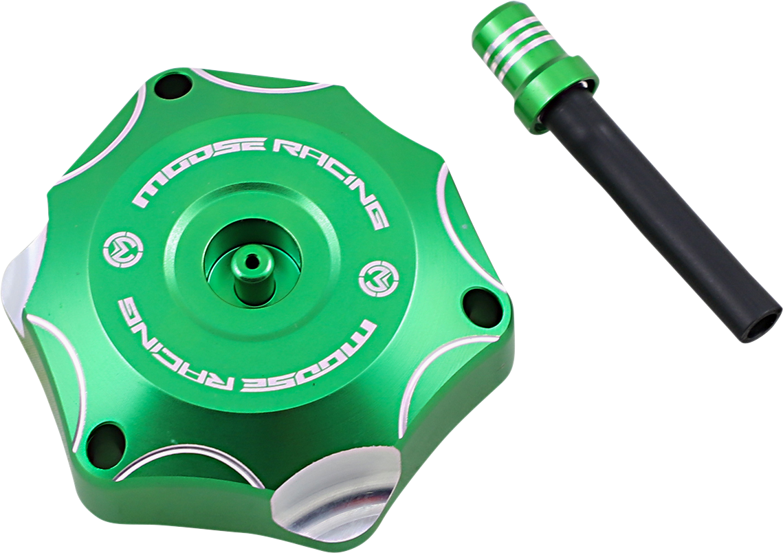 MOOSE OFFROAD Aluminum Gas Cap - Green - Kawasaki T03-2116GN