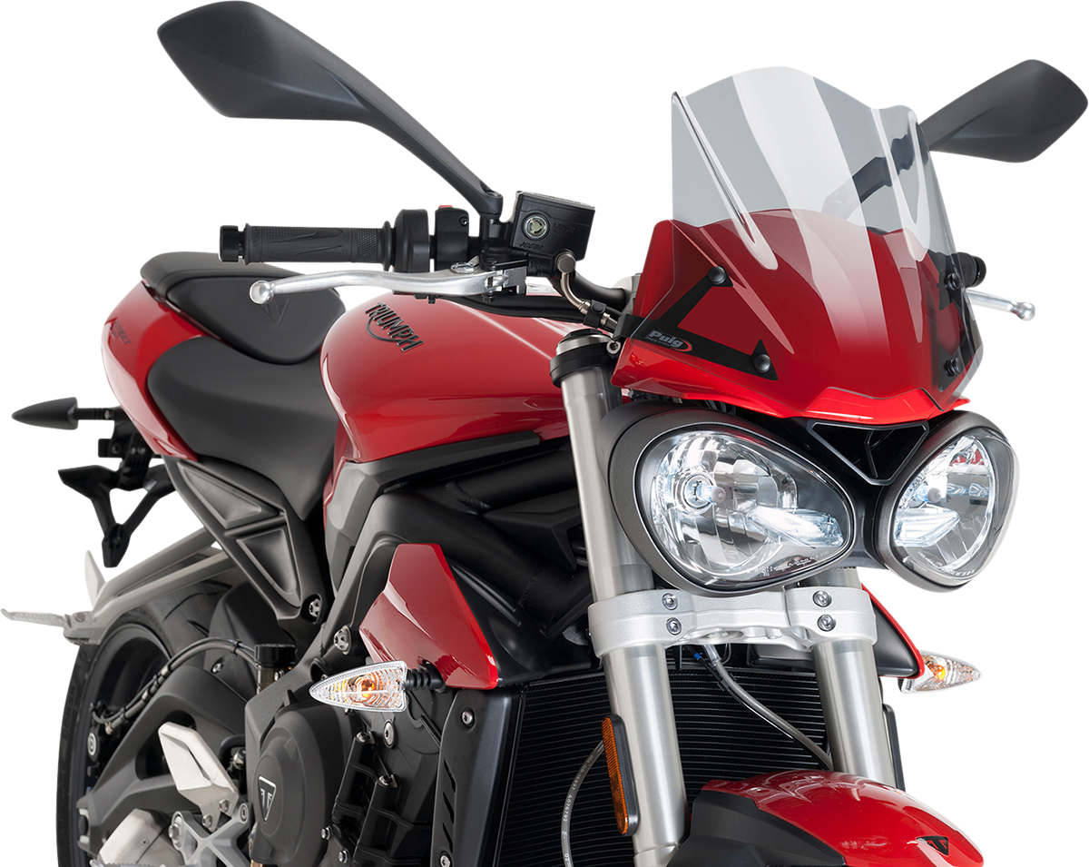 PUIG HI-TECH PARTS New Generation Windscreen - 12-1/4" - Light Smoke - Street Triple 765 9999H