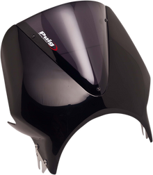 PUIG HI-TECH PARTS Windscreen - Black/Dark Smoke 003NF