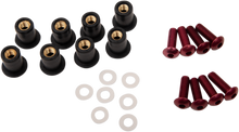 PUIG HI-TECH PARTS Windscreen Screw Kit - Red 0957R