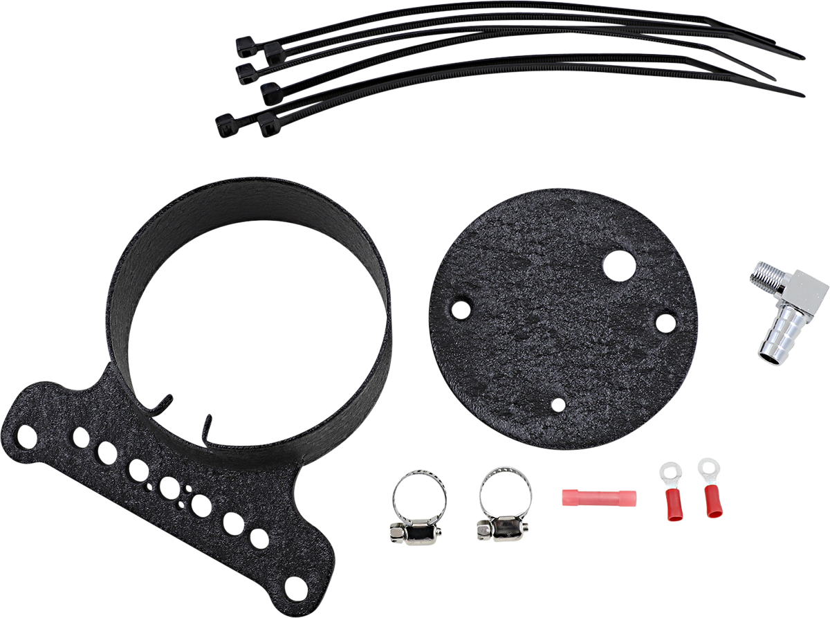 DRAG SPECIALTIES Single Gauge Bracket - Wrinkle Black T21-6927WB