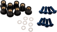 PUIG HI-TECH PARTS Windscreen Screw Kit - Blue 0957A