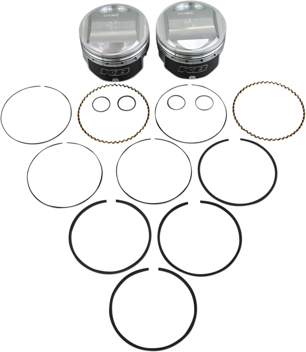 KB PERFORMANCE Piston Kit - 3.750" +0.010" - 10.5:1 CR - 88" Twin Cam KB426C.010