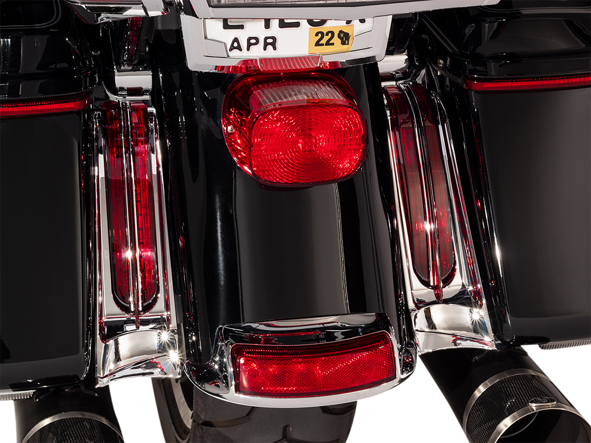 CIRO Filler Panel Light - Red Lens - Red LEDs - Chrome 40050