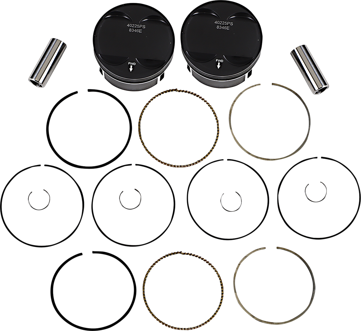 WISECO Piston Kit - 4.135" Bore - 121 CI - CVO 117" M8 K2801