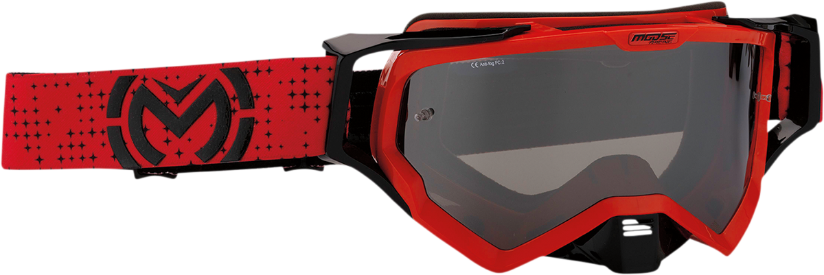 MOOSE OFFROAD XCR Goggle - Pro Stars - Red/Black - Smoke Lens 2601-2668