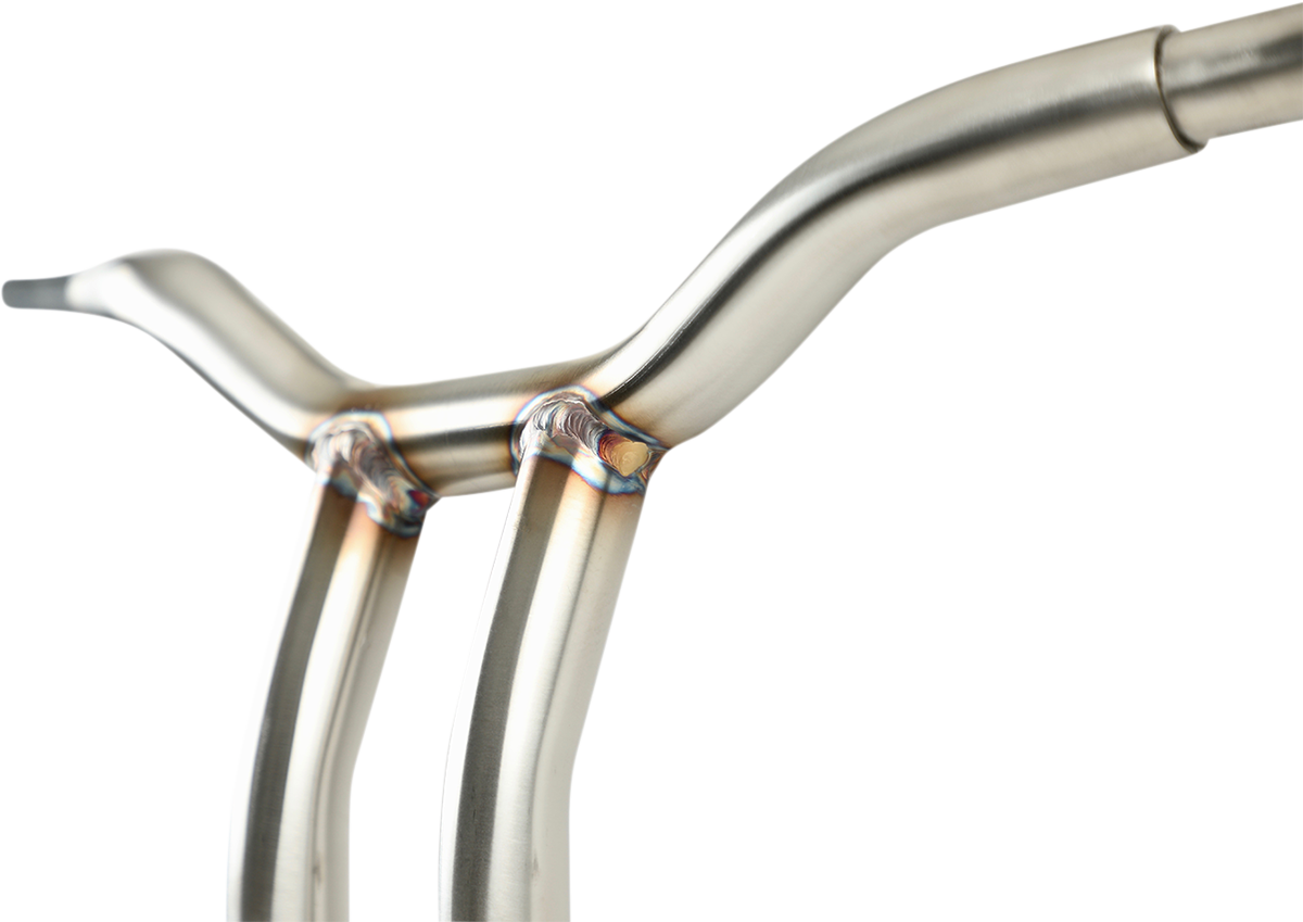 LA CHOPPERS Kage Fighter Welded Bent-Riser Handlebar - One Piece - 10" - Stainless Steel LA-7338-10SS