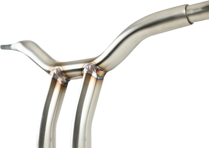 LA CHOPPERS Kage Fighter Welded Bent-Riser Handlebar - One Piece - 10" - Stainless Steel LA-7338-10SS