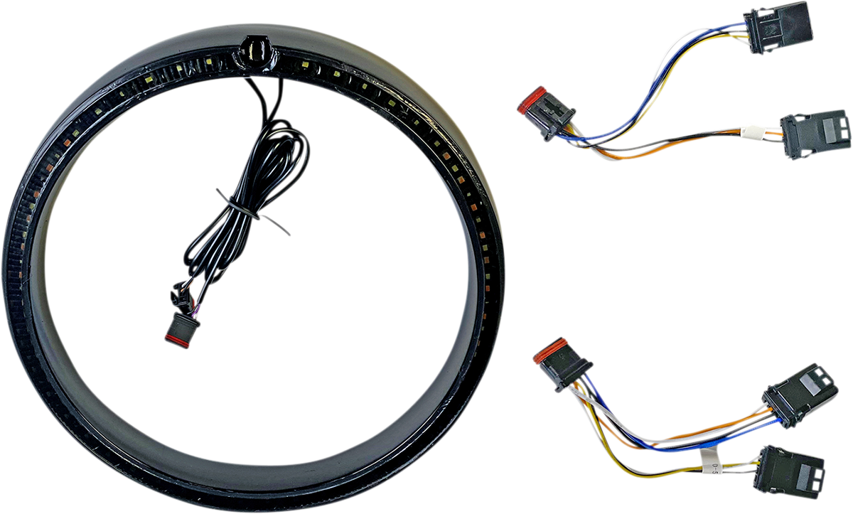 CUSTOM DYNAMICS Trim Ring - Standard Turn Signal - Black PB-7TR-AW-1B