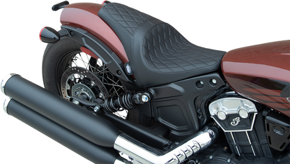 DRAG SPECIALTIES SEATS 3/4 Solo Seat - Black - Diamond Stitch - '18-'22 Scout Bobber 0810-2255