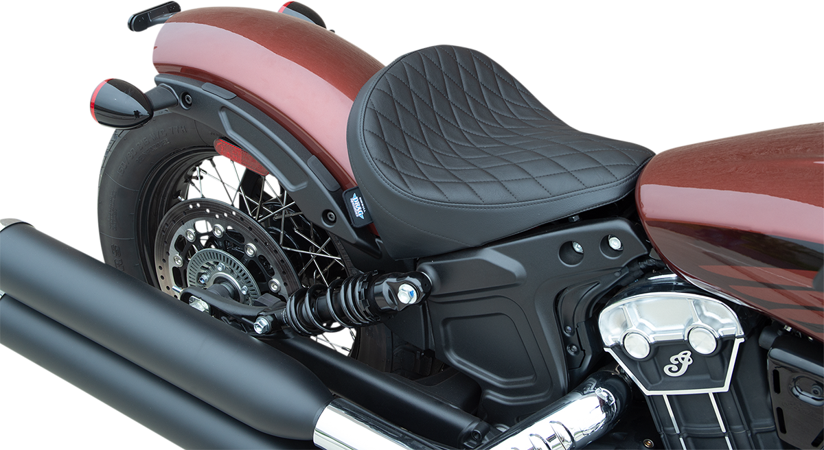 DRAG SPECIALTIES SEATS Solo Seat - Diamond - Black - Vinyl 0810-2257