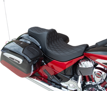 DRAG SPECIALTIES SEATS Predator III Seat - Double Diamond - Black Stitching - Vinyl - Indian '14-'22 0810-2262