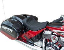 DRAG SPECIALTIES SEATS Solo Seat - Double Diamond - Black Stitching - Indian '14-22 0810-2267