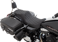 DRAG SPECIALTIES SEATS Predator III 2-Up Seat - Double Diamond - Silver Thread - FL '08-'23 0801-1305