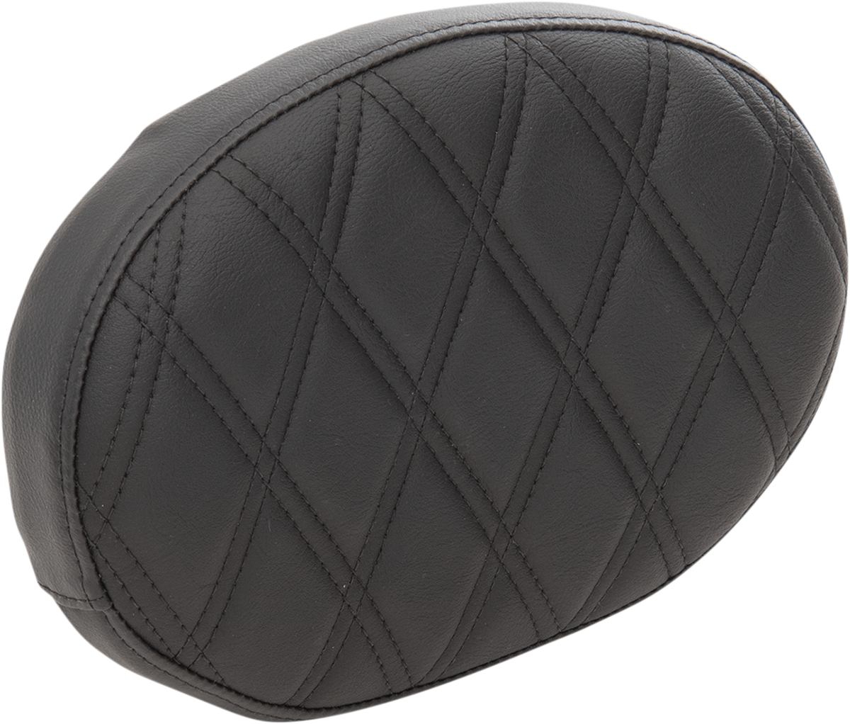 DRAG SPECIALTIES SEATS Oval Sissy Bar Pad - Double Diamond - Black Stitch - FL '99-'22 0822-0428